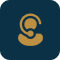 A gold icon of a person wearing a headset, centered on a dark blue rounded square background, representing customer support or a call center for Casillas Insurance Services in Katy TX.